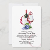 Wijn en binnenkant Jubileum Rood Kaart (Voorkant)