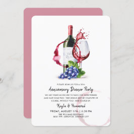 Wijn en binnenkant Jubileum Rood Kaart