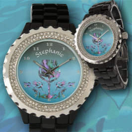 Wijn en bloemen 2190 horloge