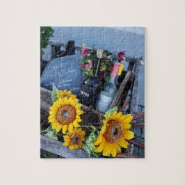 Wijn en Bloemen Puzzel