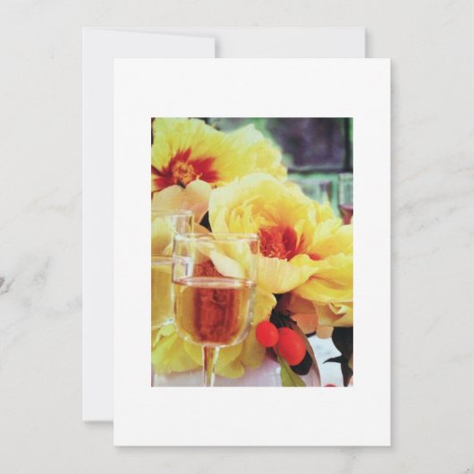 WIJN EN BLOEMEN UITNODIGING (Voorkant)