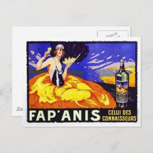 wijn en briefkaart (Voorkant / Achterkant)