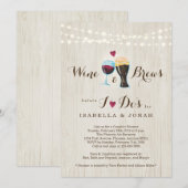 Wijn en brouwerijen voordat ik een paar douches/re kaart (Voorkant / Achterkant)