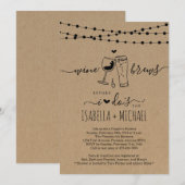 Wijn en brouwerijen voordat ik een paar douches/re kaart (Voorkant / Achterkant)