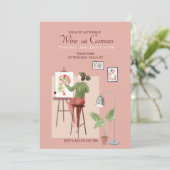 Wijn en Canvas Kaart (Staand voorkant)