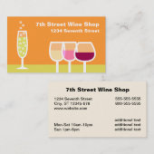 Wijn en champagne visitekaartje (Voorkant / Achterkant)