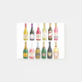 Wijn en champagneflessen post-it® notes (Voorkant)