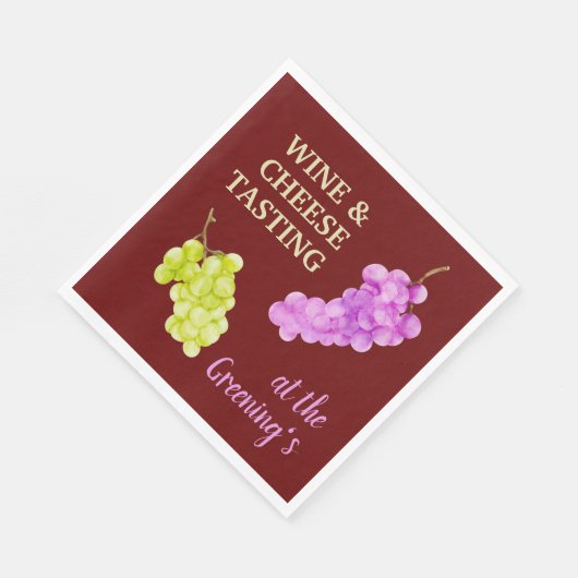 Wijn en Cheese Party drinken doen papieren servet (Hoek)