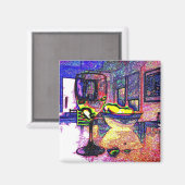 Wijn en citroenen I - Koelkast Magnet (Voorkant / Achterkant)