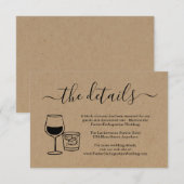 Wijn- en cocktailinformatie Details Bijgevoegde ka Informatiekaartje (Voorkant / Achterkant)
