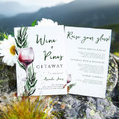 Wijn en dennen Gouden Kerst Bachelorette Weekend Kaart