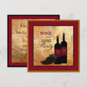 Wijn- en Dijnpartij Kaart (Voorkant / Achterkant)
