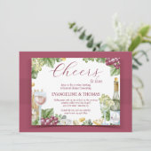 Wijn en Dine Uitnodiging (Staand voorkant)