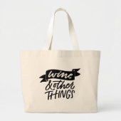Wijn en Dingen Hand Lettered Grote Tote Bag (Voorkant)