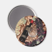 Wijn en Druif Thema Magnet (Voorkant / Achterkant)