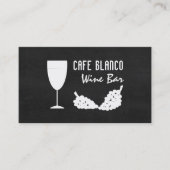 Wijn en druiven, alkbordgaren/wijnmoer visitekaartje (Voorkant)