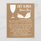 Wijn en druiven, bijtende wijnstang/wijnmoer Adver Flyer (Voorkant)