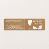 Wijn en druiven, bijtende wijnstang/wijnmoer, gede visitekaartje (Buitenkant ongevouwen)