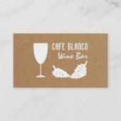 Wijn en druiven, bijtende wijnstang/wijnmoer visitekaartje (Voorkant)