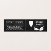 Wijn en druiven, Chalkboard Wine Bar/Winer, gedeta Visitekaartje (Buitenkant ongevouwen)