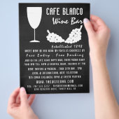 Wijn en druiven, Chalkboard Wine Bar/Winery Flyer (Hand)