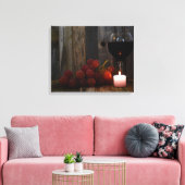 wijn en druiven gloed canvas afdruk (Insitu (Woonkamer))
