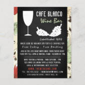 Wijn en druiven, karton, wijnstang/wijnmoer flyer (Voorkant)