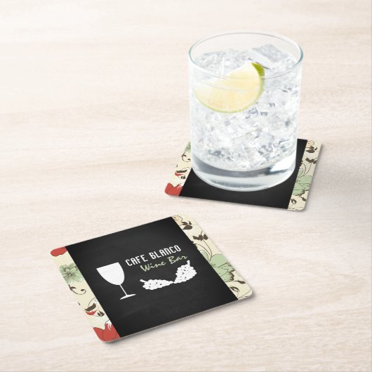 Wijn en druiven, karton, wijnstang/wijnmoer kartonnen onderzetters (Insitu)