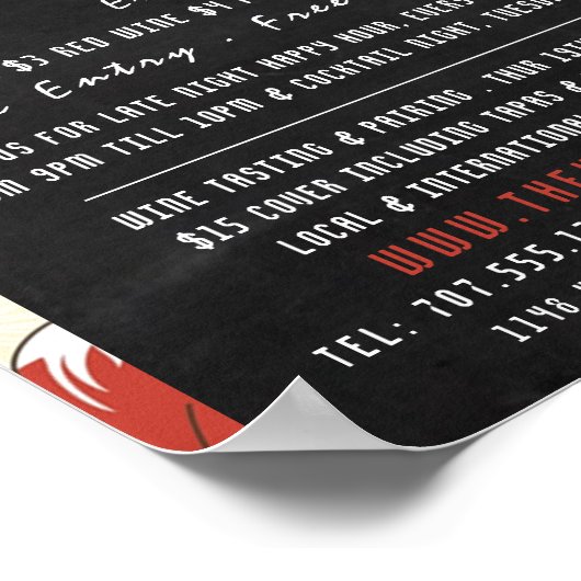 Wijn en druiven, karton, wijnstang/wijnmoer poster (Hoek)