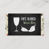 Wijn en druiven, karton, wijnstang/wijnmoer visitekaartje (Voorkant)