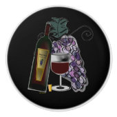 Wijn en druiven keramische knop (Voorkant)