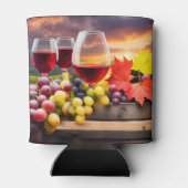 Wijn en druiven Leuk Mooi Gezellig Blikjeskoeler (Achterkant)