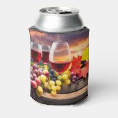 Wijn en druiven Leuk Mooi Gezellig Blikjeskoeler (Blikje Achterkant)
