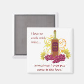 Wijn en druiven magneet (Voorkant / Achterkant)