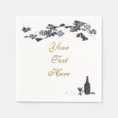 Wijn en druiven Napkin Servet (Voorkant)