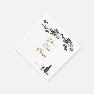 Wijn en druiven Napkin Servet