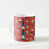 Wijn en druiven patroon koffiemok (Voorkant links)