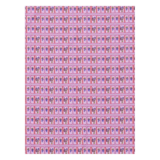wijn en druiven pointillism picnic tablecloth tafelkleed (Voorkant)
