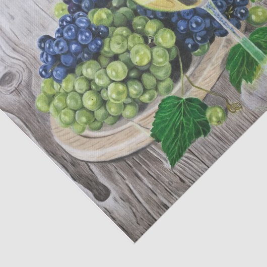 Wijn en druiven tissuepapier (Detail)