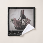 Wijn en druiven voor handdoekset - startpunt gezoe bad handdoek (Wasdoekje)