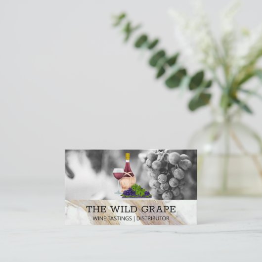 Wijn en druiven | wijngaard | Appt Visitekaartje (Staand voorkant)