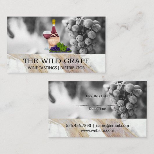 Wijn en druiven | wijngaard | Appt Visitekaartje (Voorkant / Achterkant)
