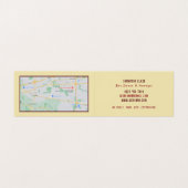 Wijn en druiven, wijnstang/wijnmoer, gedetailleerd visitekaartje (Binnenkant ongevouwen)