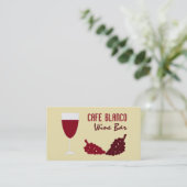 Wijn en druiven, wijnstang/wijnmoer visitekaartje (Staand voorkant)