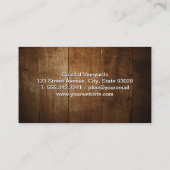 Wijn en druiven | Wijnstokhout Visitekaartje (Achterkant)