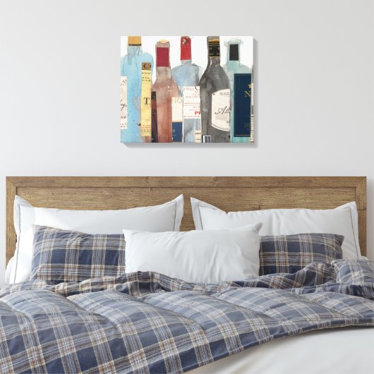 Wijn en gedistilleerde dranken canvas afdruk (Insitu (Slaapkamer))