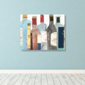 Wijn en gedistilleerde dranken canvas afdruk (Insitu (Houten vloer))