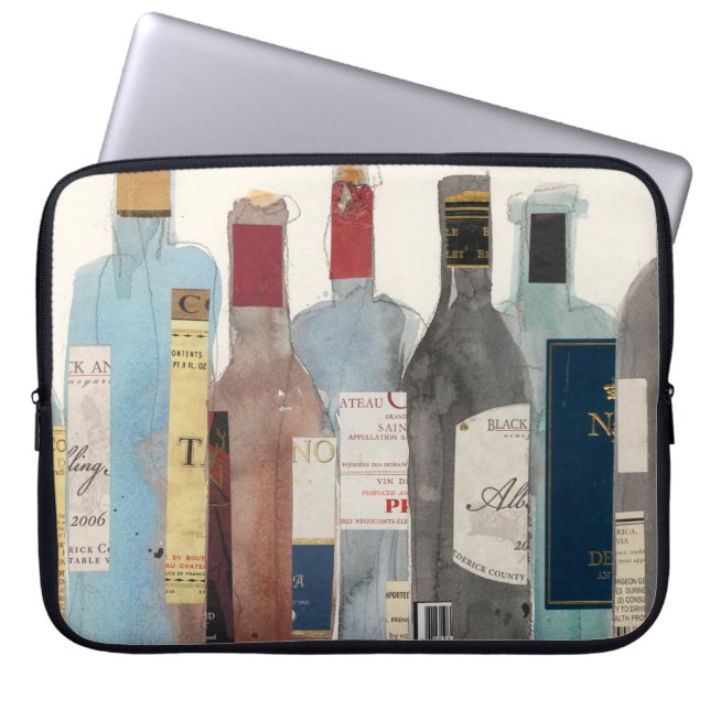 Wijn en gedistilleerde dranken laptop sleeve (Voorkant)