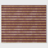 Wijn en Gouden Harlekijn Cadeaupapier (Vlak)