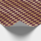 Wijn en Gouden Harlekijn Cadeaupapier (Hoek)